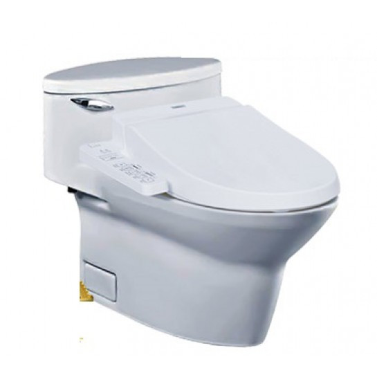 Bồn cầu 1 khối nắp rửa điện tử C2 TOTO MS904W7 - 3