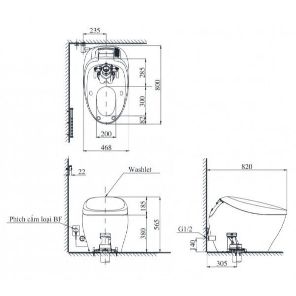 Bồn cầu thông minh Neorest NX II TOTO CS901VT T53P100VR bảng điều khiển bạc - 3