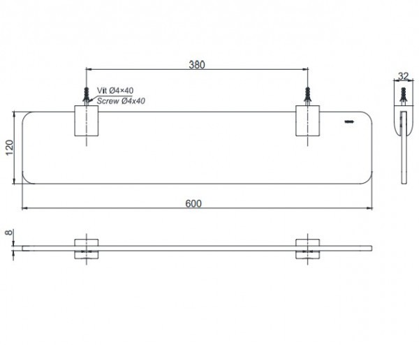 Kệ kính GB TOTO YAK201GV - 9