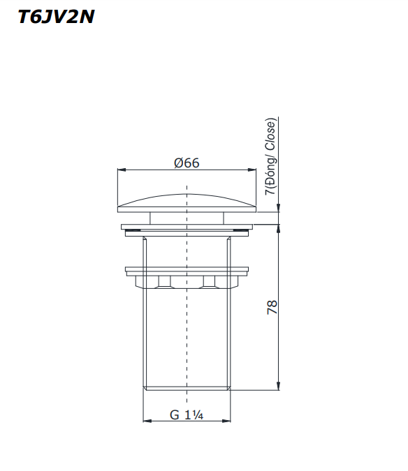 Cổ thoát vòi nước TOTO T6JV2N