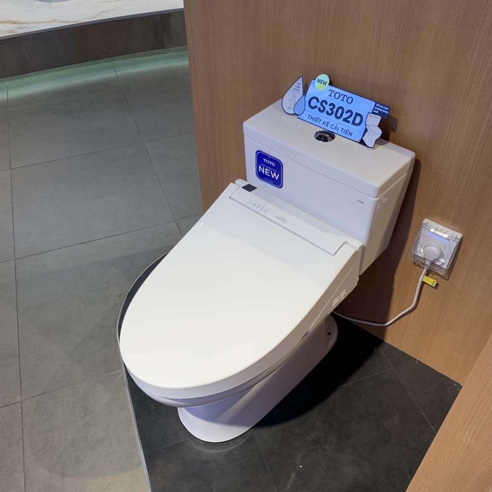 Bồn cầu TOTO CS302DW14 2 khối nắp điện tử Washlet C5 TCF24410AAA - 7