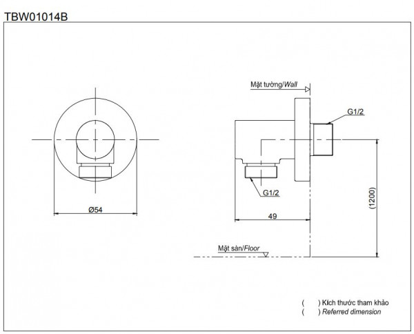 Set sen tắm âm tường 3 đường nước nhiệt độ TOTO GLOBAL FITTINGS TBW01005B - 13