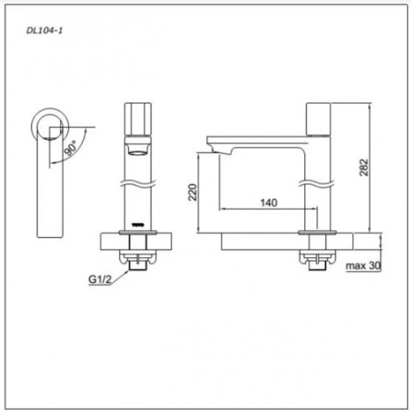 Vòi lavabo nóng lạnh TOTO DL104-1 - 2