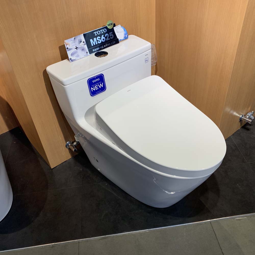Bồn cầu TOTO MS625CDW12 1 khối nắp điện tử Washlet S7 TCF4911EZ giấu dây - 2