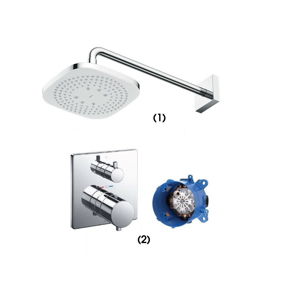 Set sen tắm âm tường 1 đường nước nhiệt độ TOTO TBW01004A TBV01407B TBN01001B