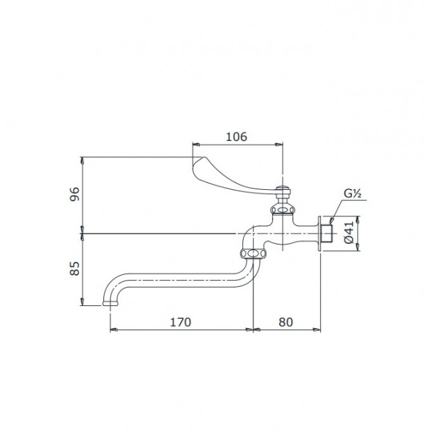 Vòi nước lạnh gắn tường TOTO T30ARQ13N - 2