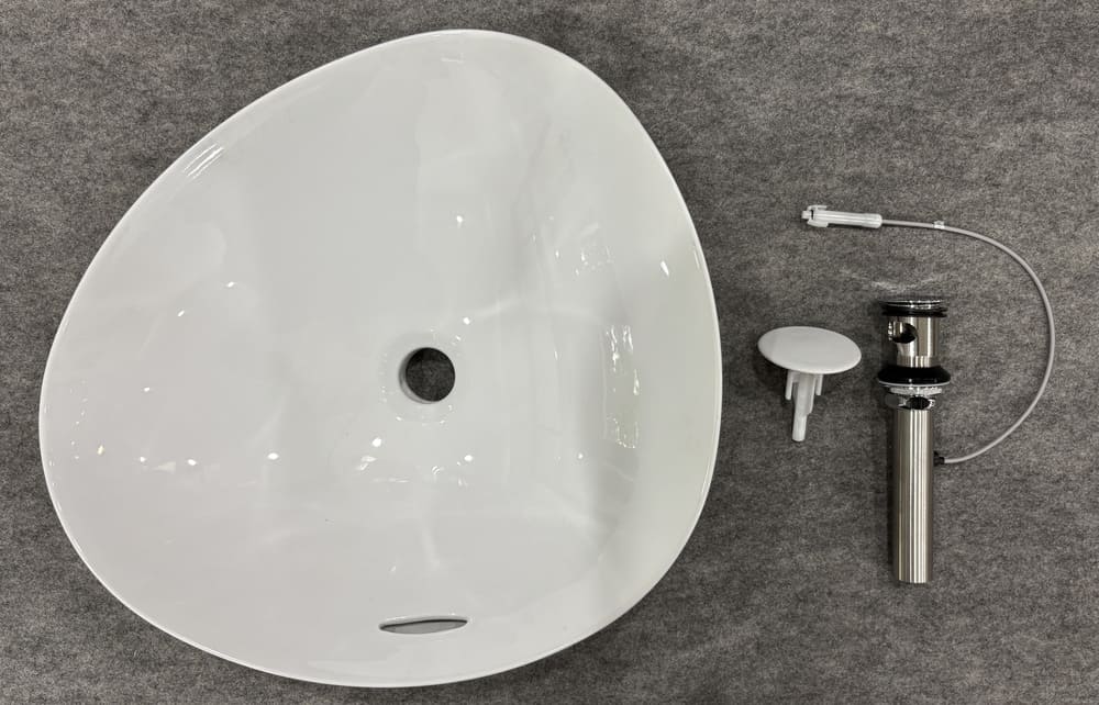 Chậu lavabo đặt bàn TOTO LT4704G19#XW (LT4704G19XW) trắng bóng vành mỏng Linear Ceram - 8