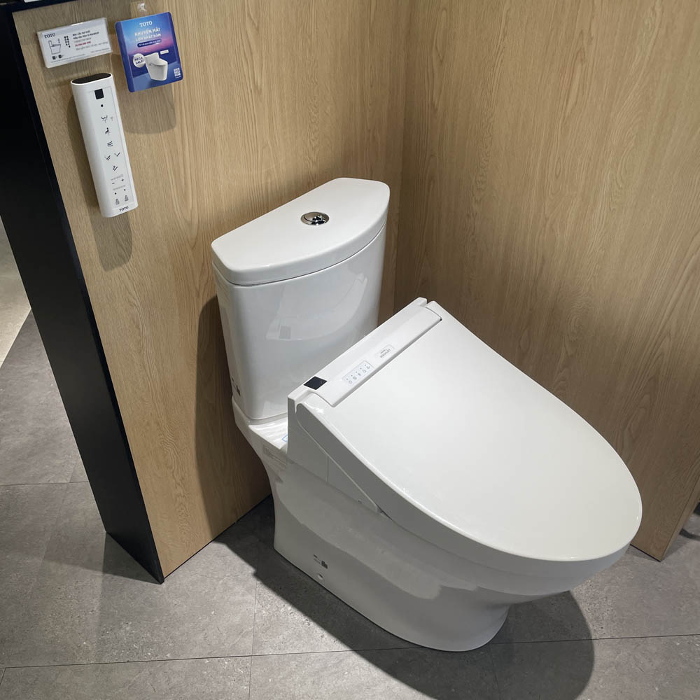 Bồn cầu TOTO CS838CDW15 2 khối nắp điện tử Washlet C5 TCF24460AAA giấu dây - 5