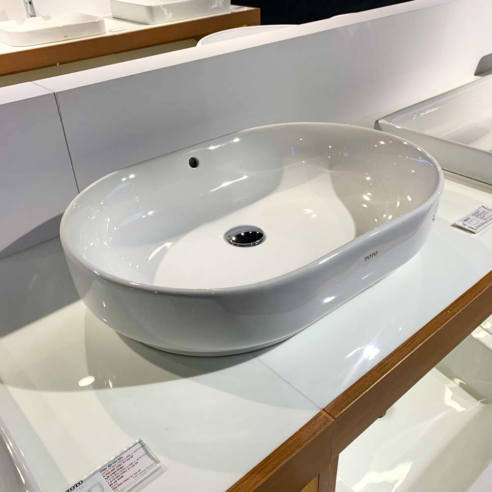 Chậu rửa lavabo đặt bàn TOTO LW896JW/F#W (LW896JWFW) màu trắng - 3