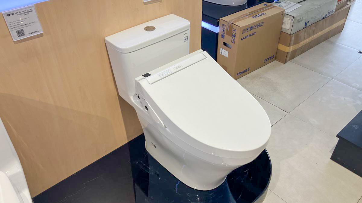 Bồn cầu 1 khối TOTO MS857CDW15 nắp điện tử Washlet C5 TCF24460AAA giấu dây - 3