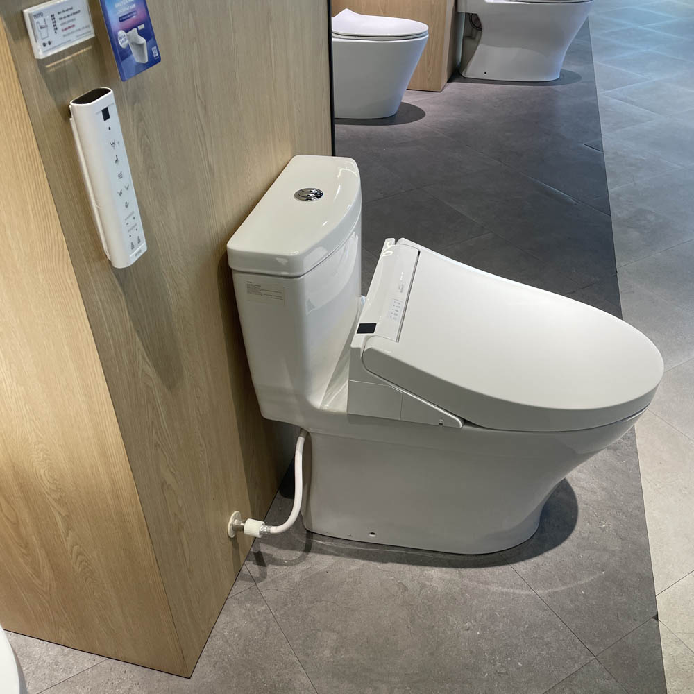 Bồn cầu TOTO MS889CDRW15 1 khối nắp điện tử Washlet C5 TCF24460AAA giấu dây - 5