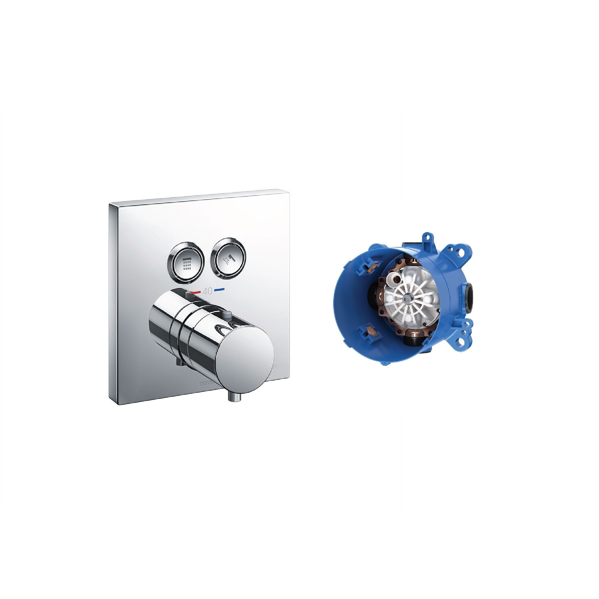 Set sen tắm âm tường 3 đường nước nhiệt độ TOTO GLOBAL FITTINGS TBW08004A - 7