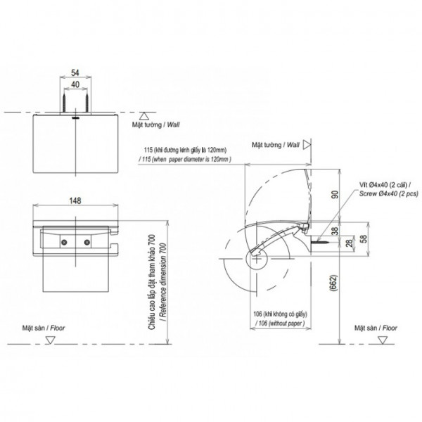 Lô giấy vệ sinh TOTO YH903V - 11