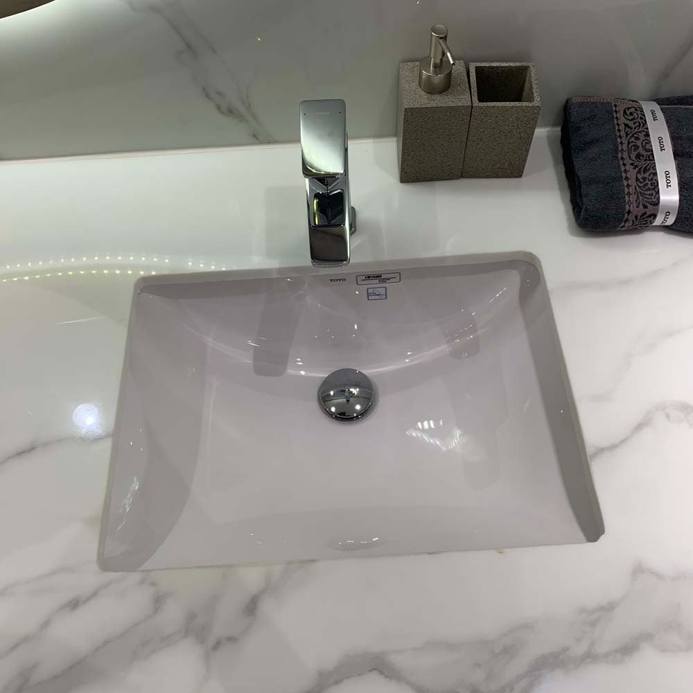 Chậu rửa mặt lavabo âm bàn TOTO LW1535V#XW - 4