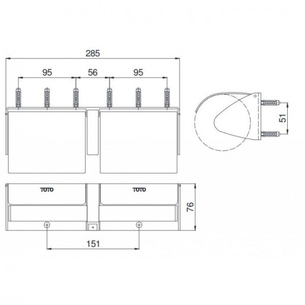 Lô giấy vệ sinh đôi TOTO GS714W - 2