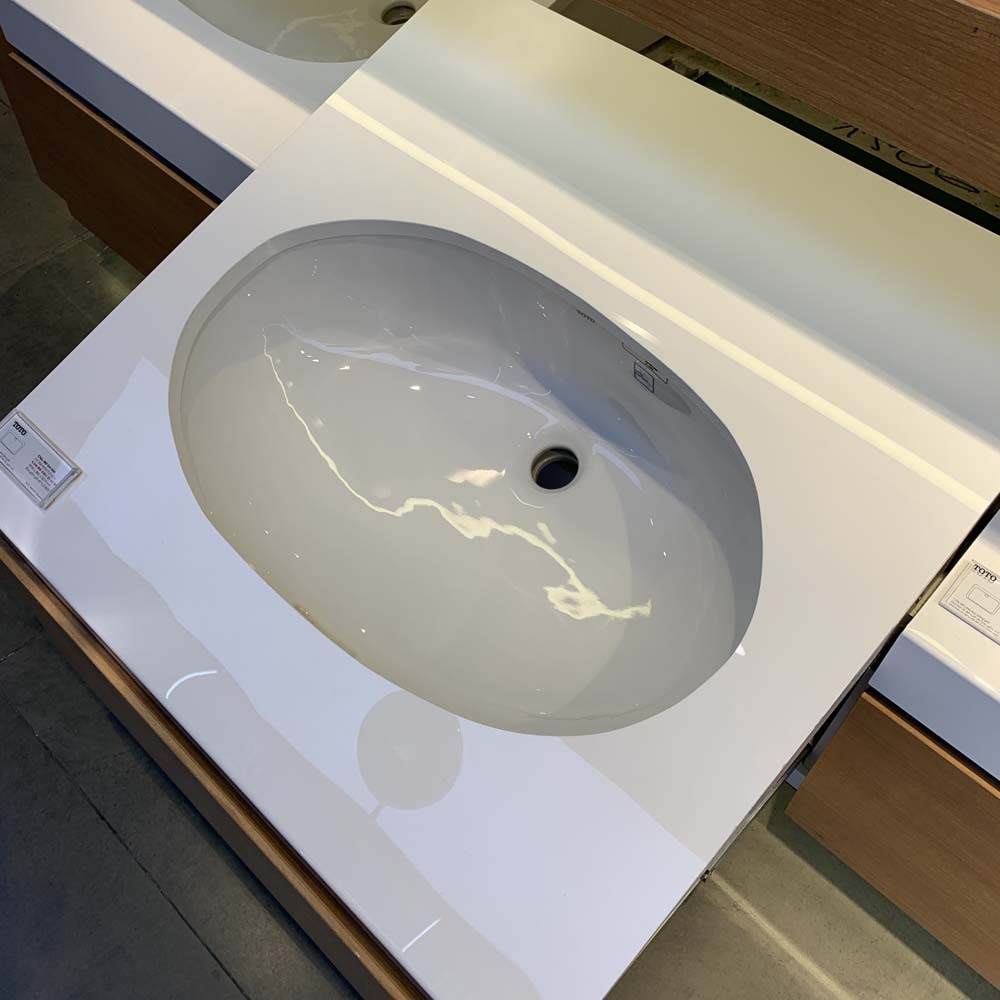Chậu rửa mặt lavabo âm bàn TOTO LW1506V#XW TL516GV kèm giá đỡ - 7