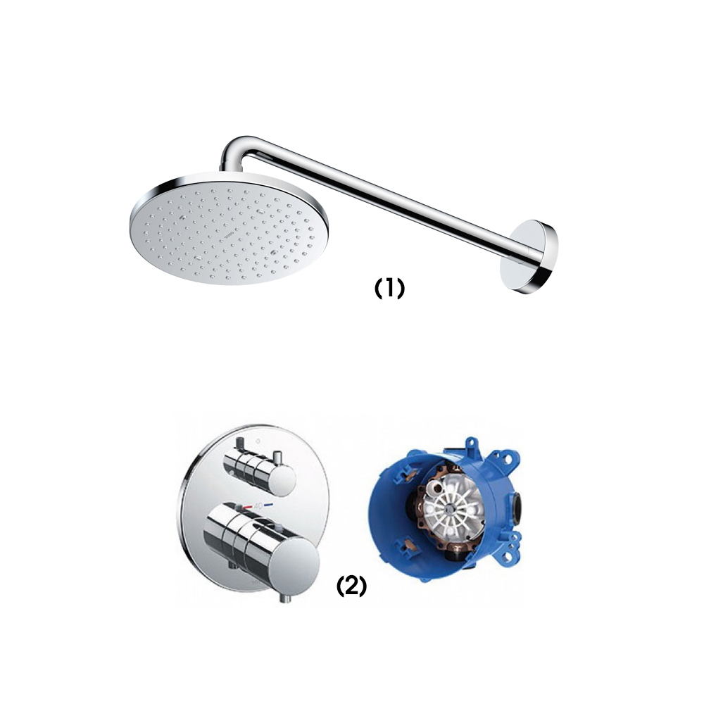 Set sen tắm âm tường 1 đường nước nhiệt độ TOTO TBW07001A TBV01407B TBN01001B