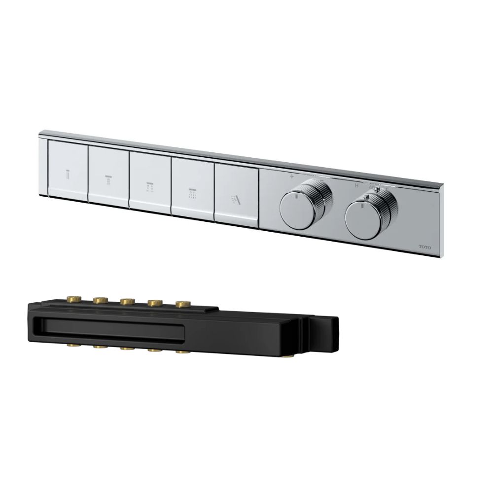 Bảng điều khiển nhiệt độ kèm nút chuyển hướng 5 đường nước và phụ kiện âm tường TOTO TBV11150A TBN11HC0A