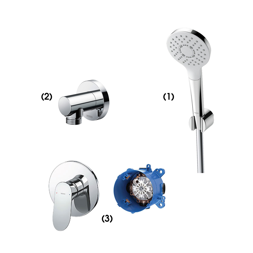 Set sen tắm âm tường 1 đường nước nóng lạnh TOTO TBW01008A TBW01014B TBG01303BA TBN01001B