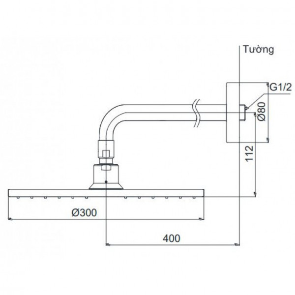 Bát sen tắm gắn tường TOTO DBX113CA (tròn, 300mm) - 2
