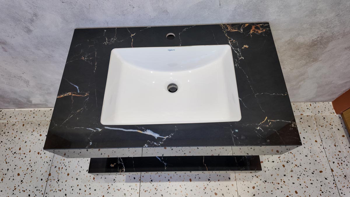 Chậu lavabo âm bàn đá 2 tầng Viglacera VI12-9GP01 - 3