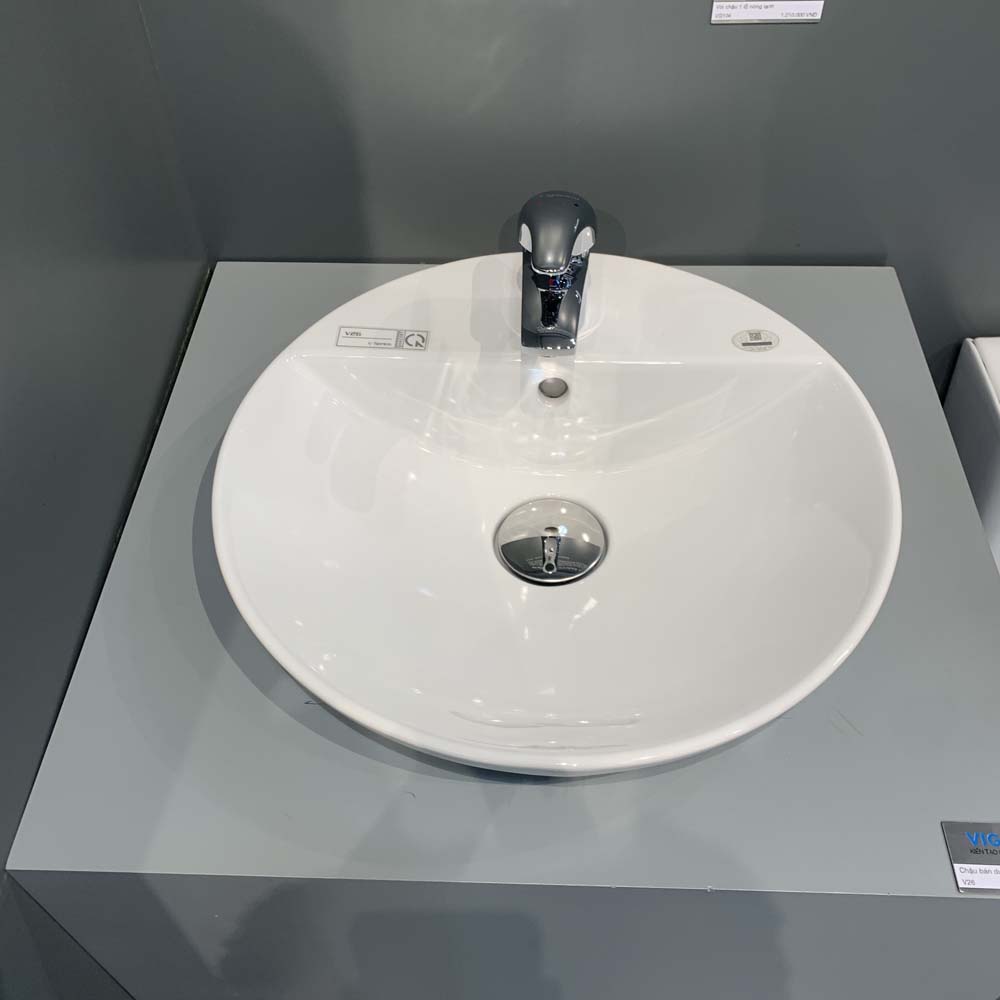 Chậu lavabo đặt bàn Viglacera V26 - 4