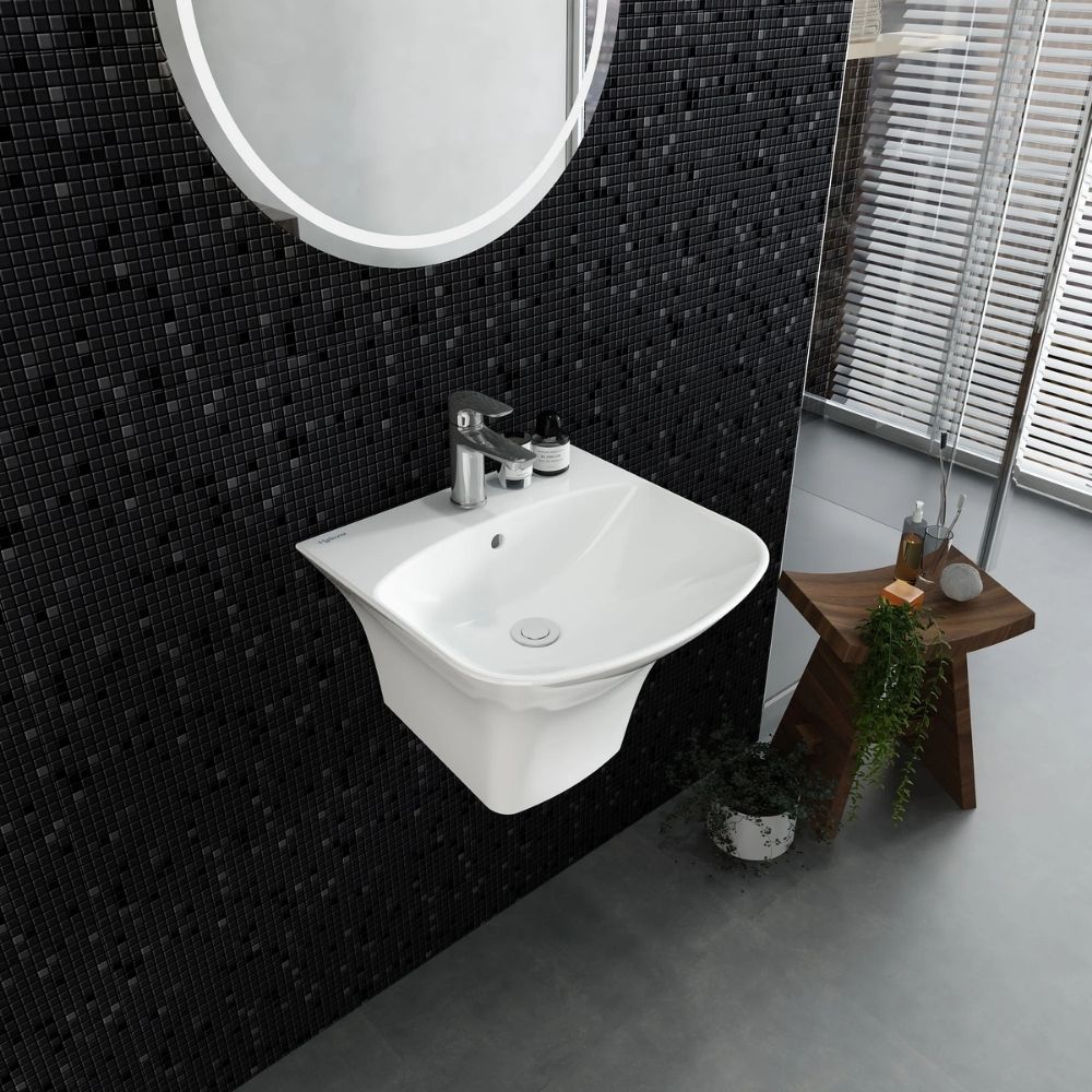 Chậu rửa lavabo treo tường Viglacera V64 liền khối - 6