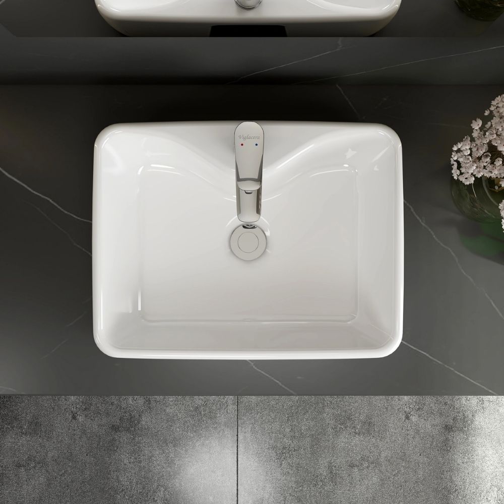 Chậu lavabo đặt bàn Viglacera V72 - 11