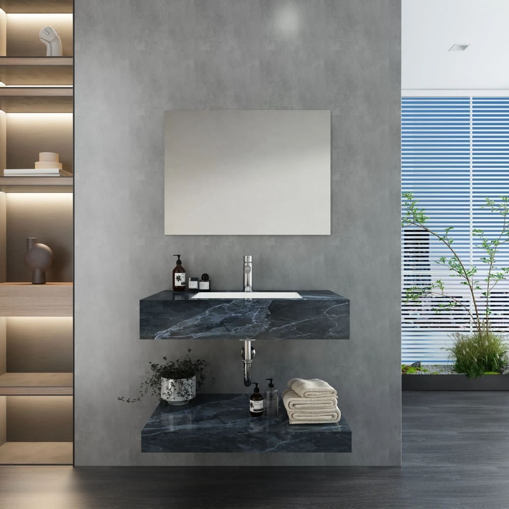 Chậu lavabo âm bàn đá 2 tầng Viglacera VI9-9GP03 - 5