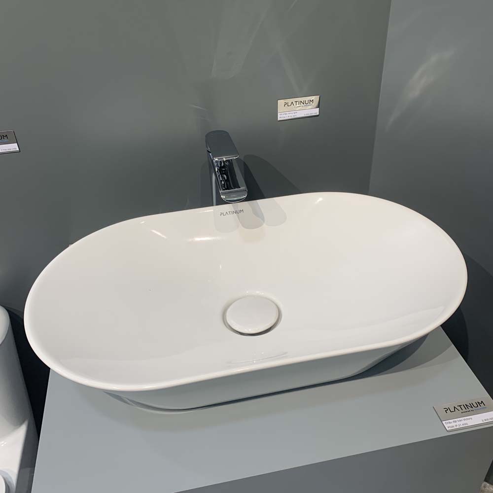 Chậu lavabo đặt bàn Viglacera Platinum P.21.450 - 3