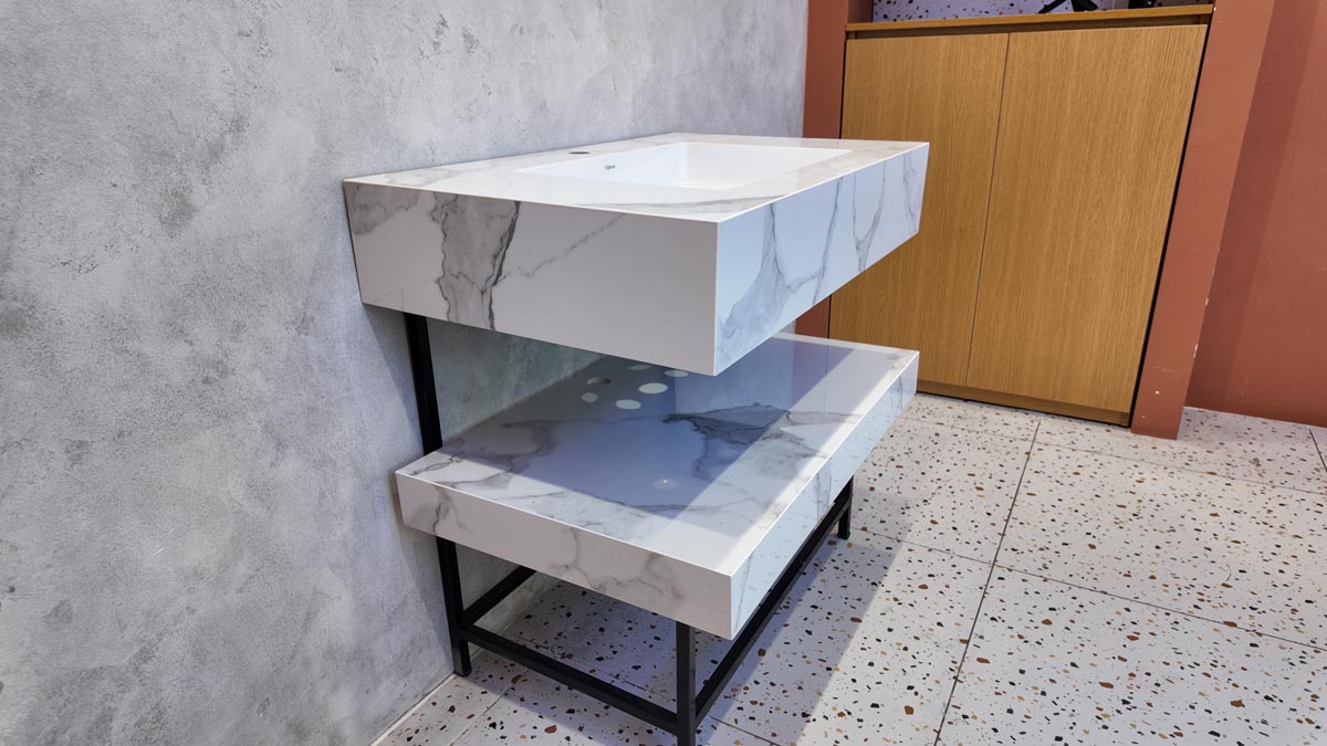 Chậu lavabo âm bàn đá 2 tầng Viglacera VI14-9GP01 - 7