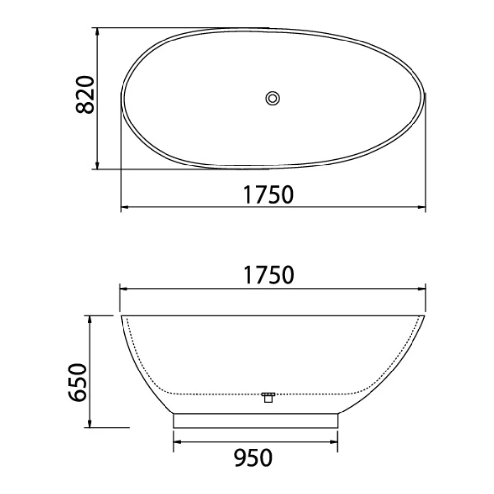 Bồn tắm đá đặt sàn Viglacera Platinum P457 (P.61.350)