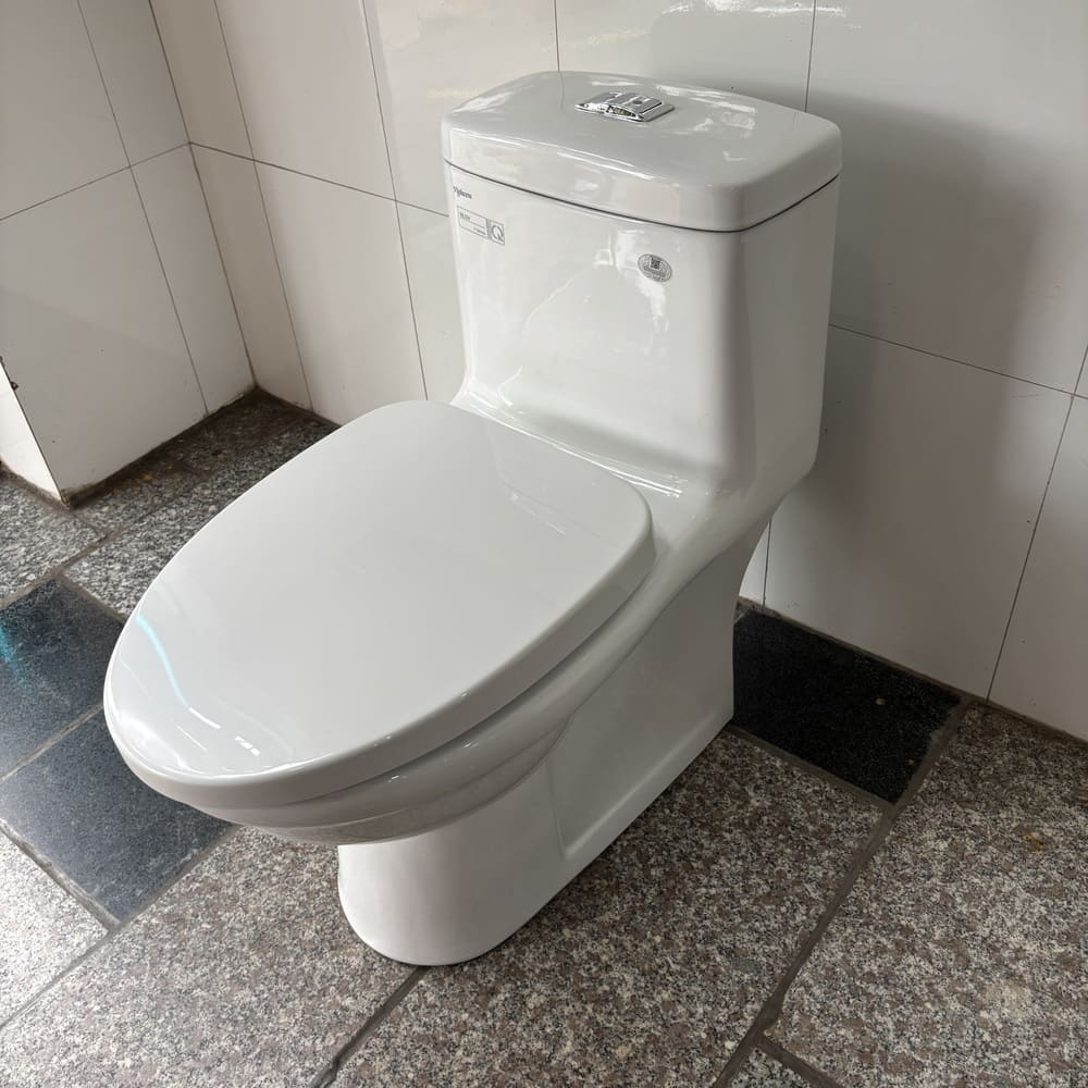 Bồn cầu 1 khối Viglacera BL5V nắp êm xả xoáy (+ vòi xịt VG826) - 5