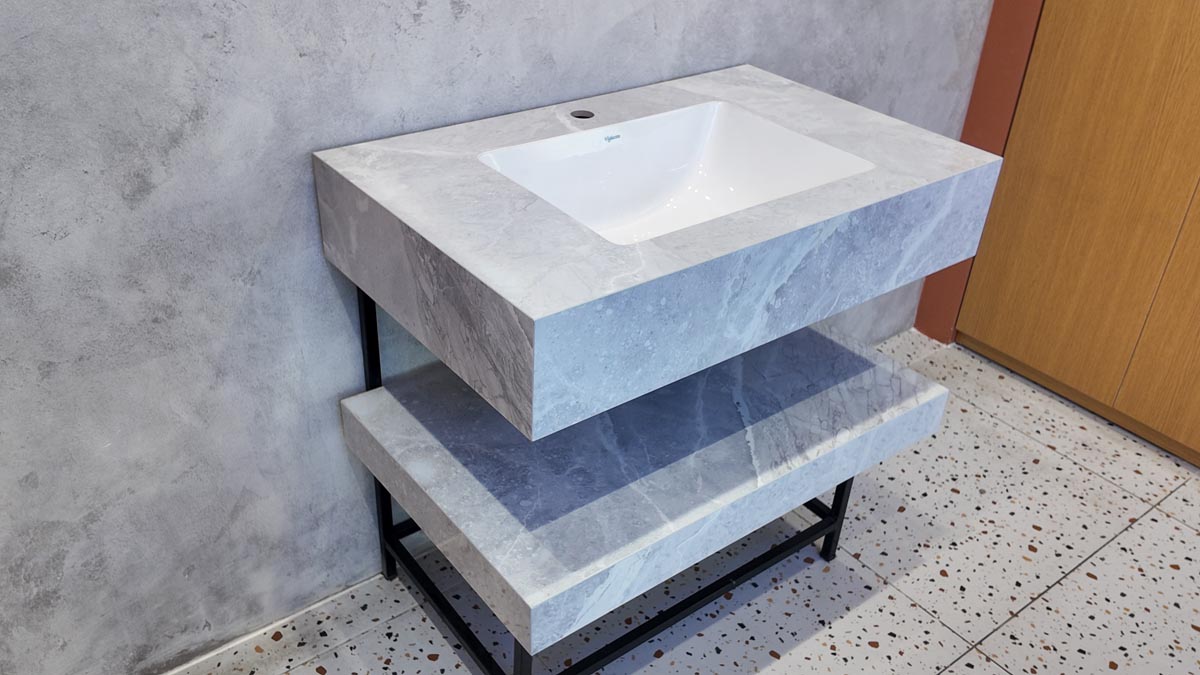 Chậu lavabo âm bàn đá 2 tầng Viglacera US8-9GP01 - 2