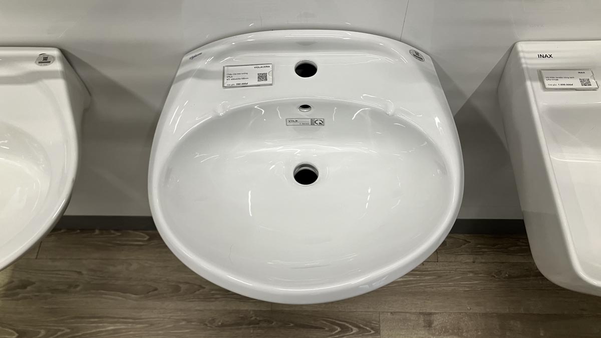 Chậu rửa lavabo treo tường Viglacera VTL3 - 8