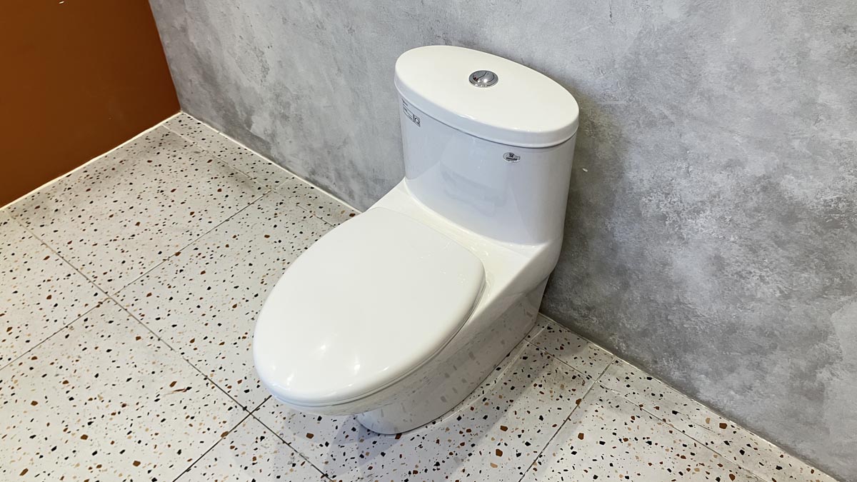 Bồn cầu 1 khối Viglacera V37S nắp êm tráp nhựa con thỏ rời (+ vòi xịt VG826) - 5