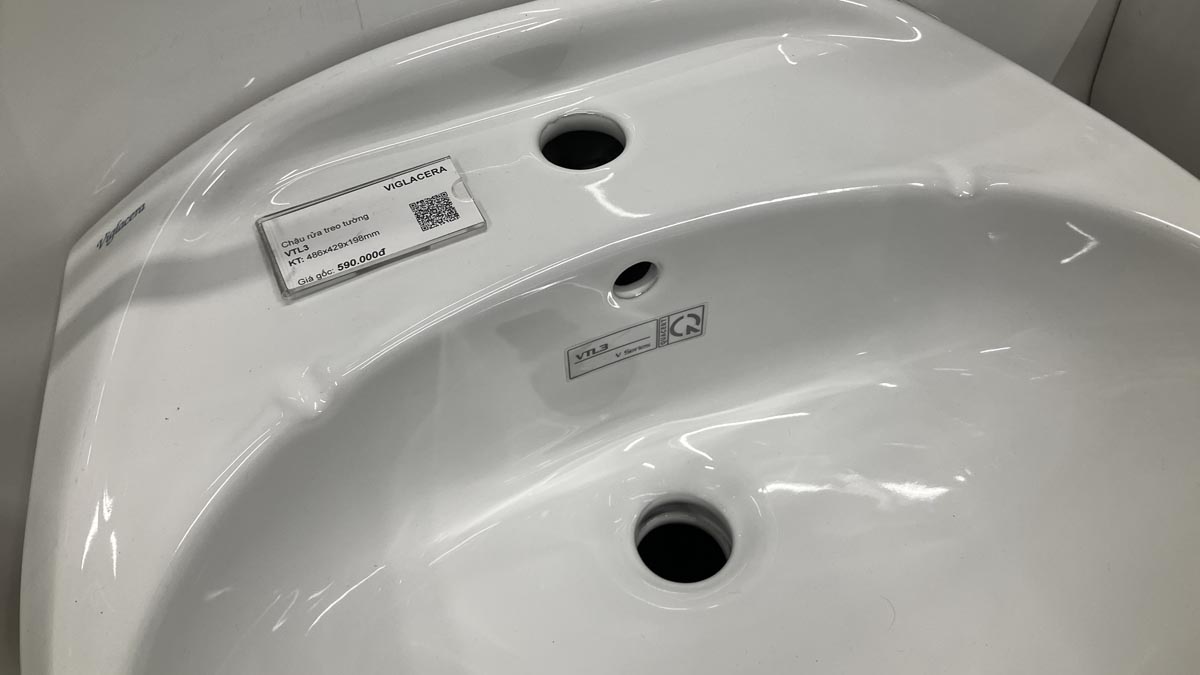 Chậu rửa lavabo treo tường Viglacera VTL3 - 10