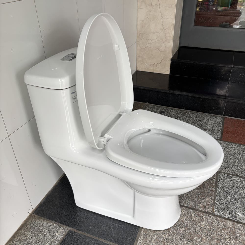 Bồn cầu 1 khối Viglacera BL5V nắp êm xả xoáy (+ vòi xịt VG826) - 6