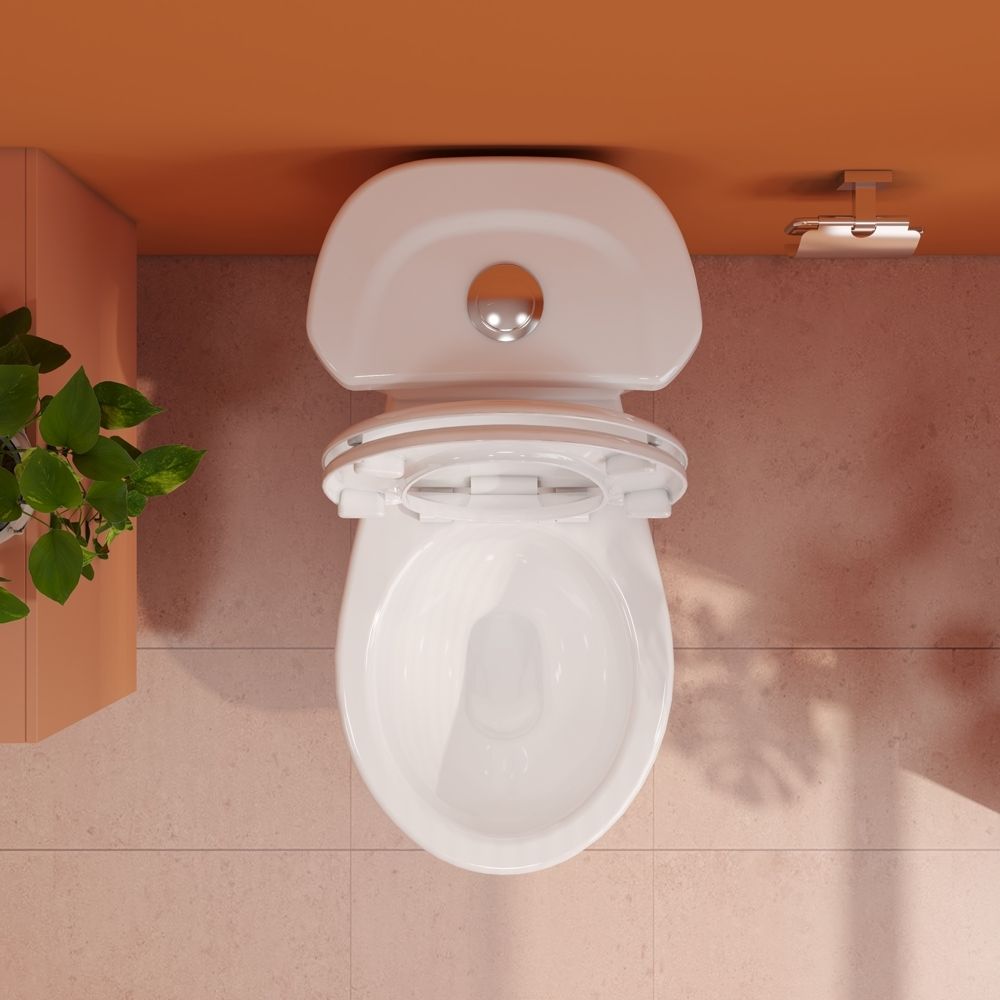 Bồn cầu 2 khối Viglacera VI28 nắp thường (+ lavabo VTL2) - 7