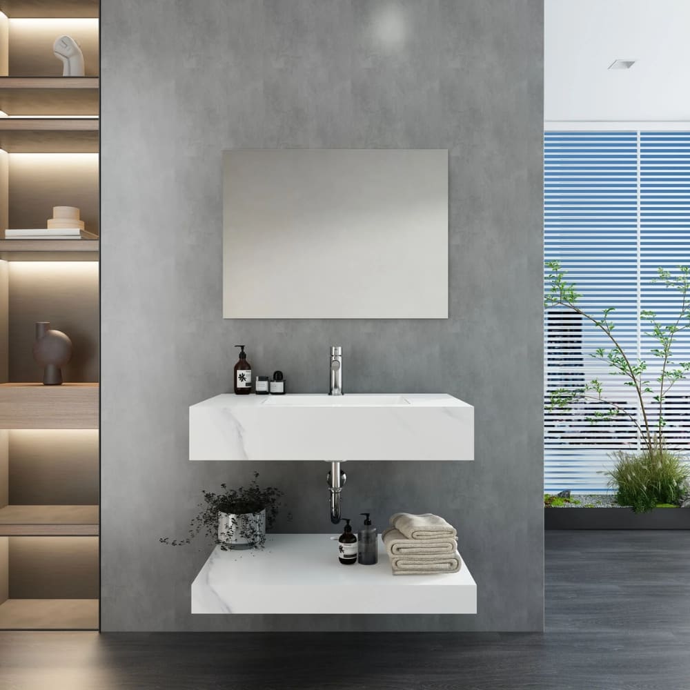 Chậu lavabo âm bàn đá 2 tầng Viglacera UA2-9GP01 - 4
