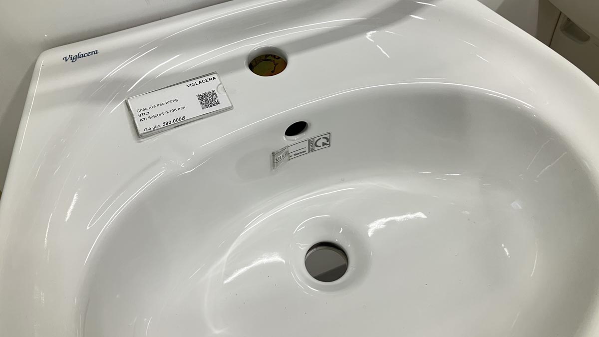 Chậu rửa lavabo treo tường Viglacera VTL2 - 7