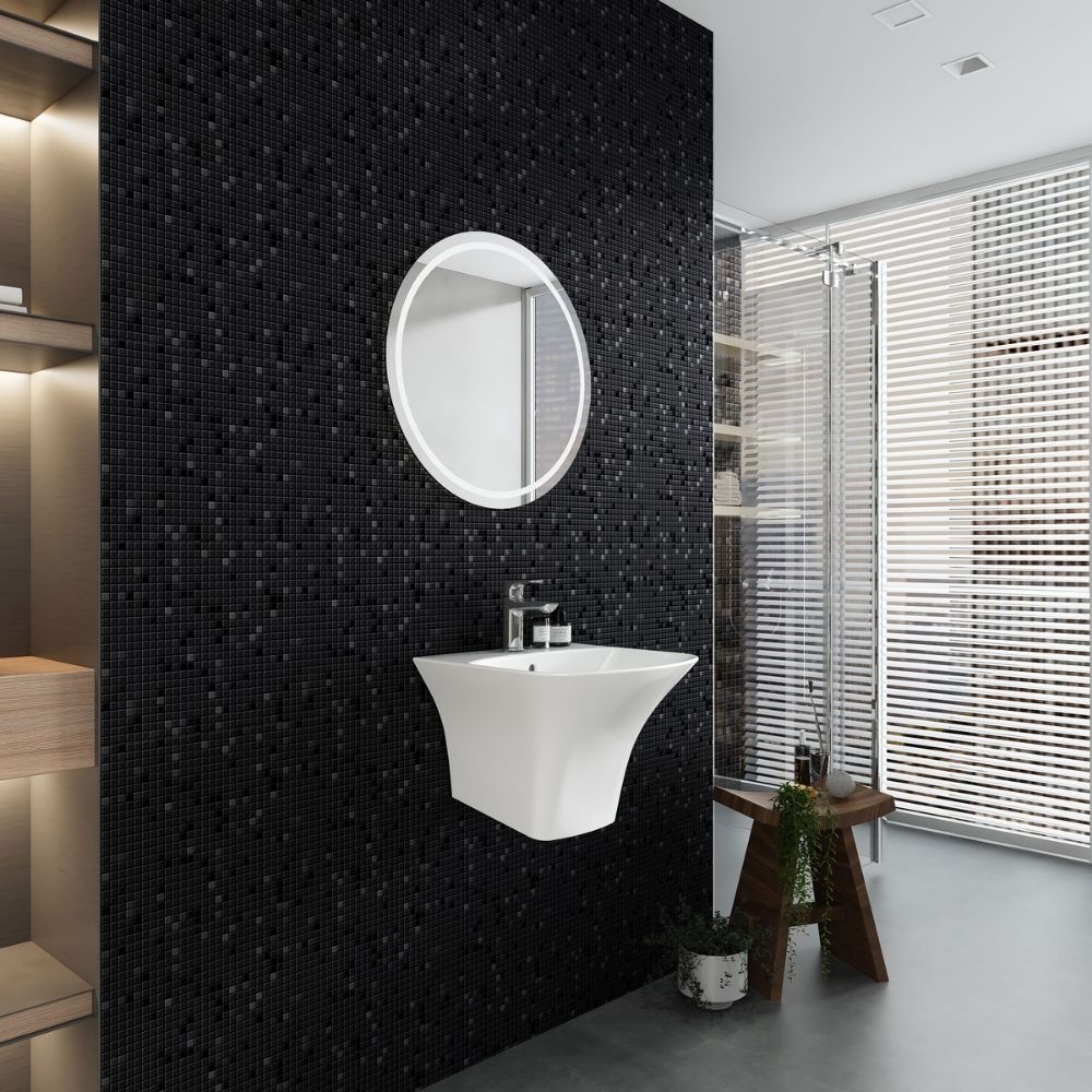 Chậu rửa lavabo treo tường Viglacera V64 liền khối - 5