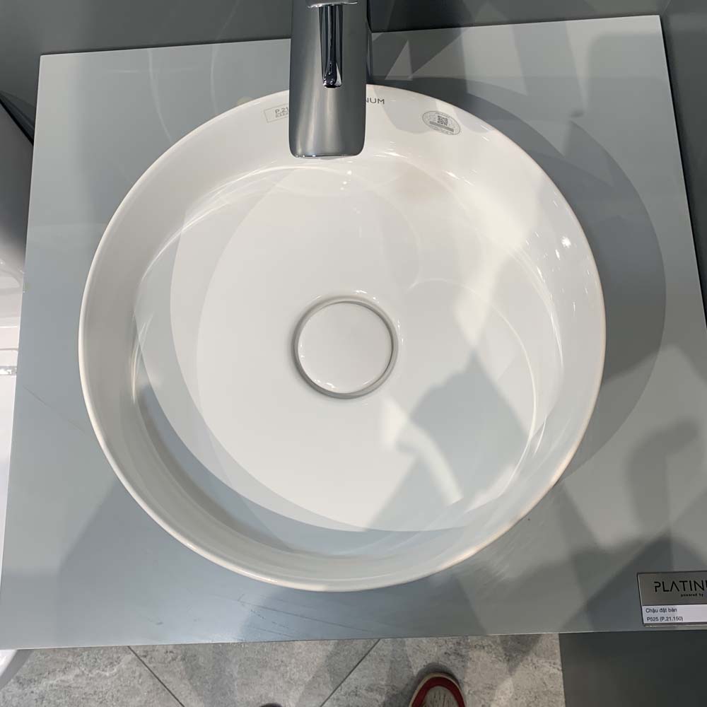 Chậu lavabo đặt bàn Viglacera Platinum P.21.150 - 3