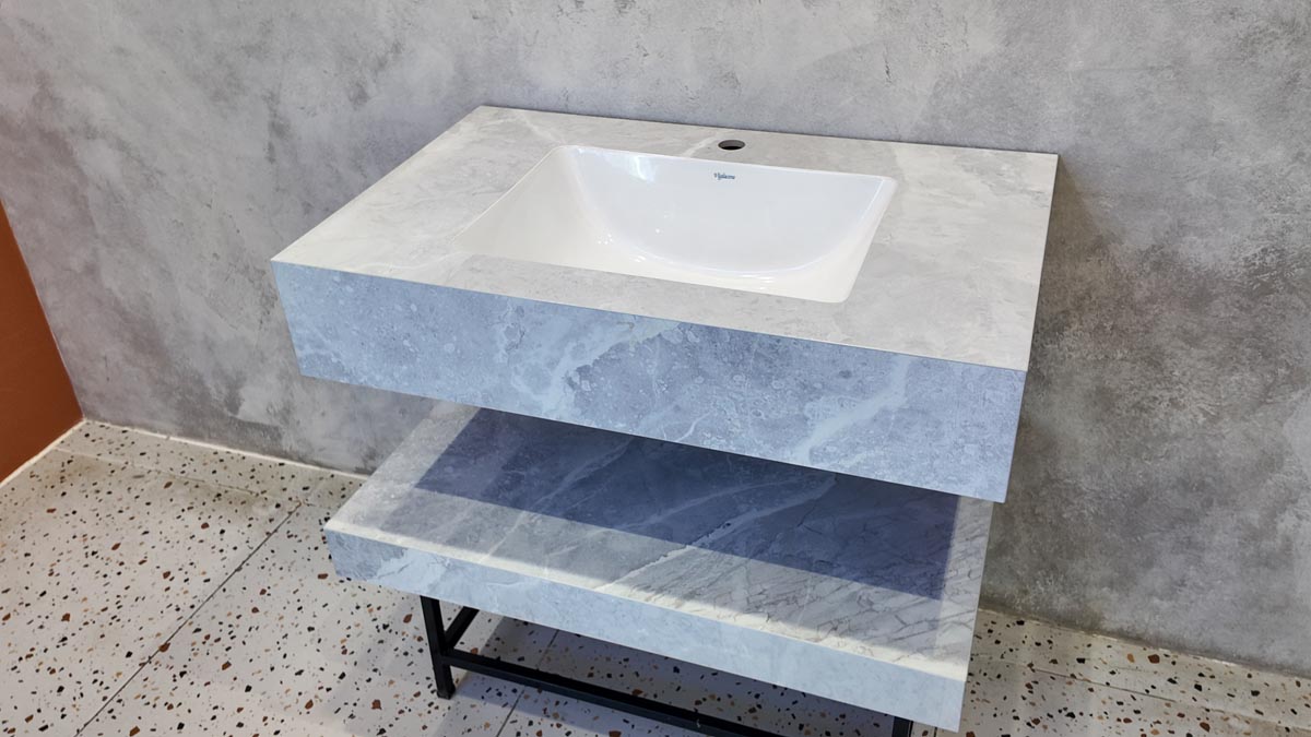 Chậu lavabo âm bàn đá 2 tầng Viglacera US8-9GP01 - 6