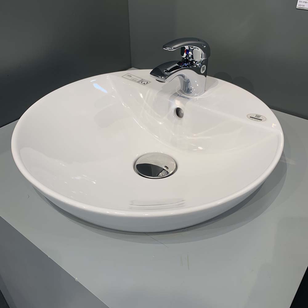 Chậu lavabo đặt bàn Viglacera V26 - 7