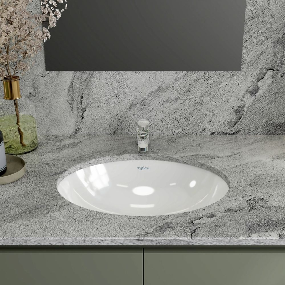 Chậu rửa mặt lavabo âm bàn Viglacera CA2 - 5