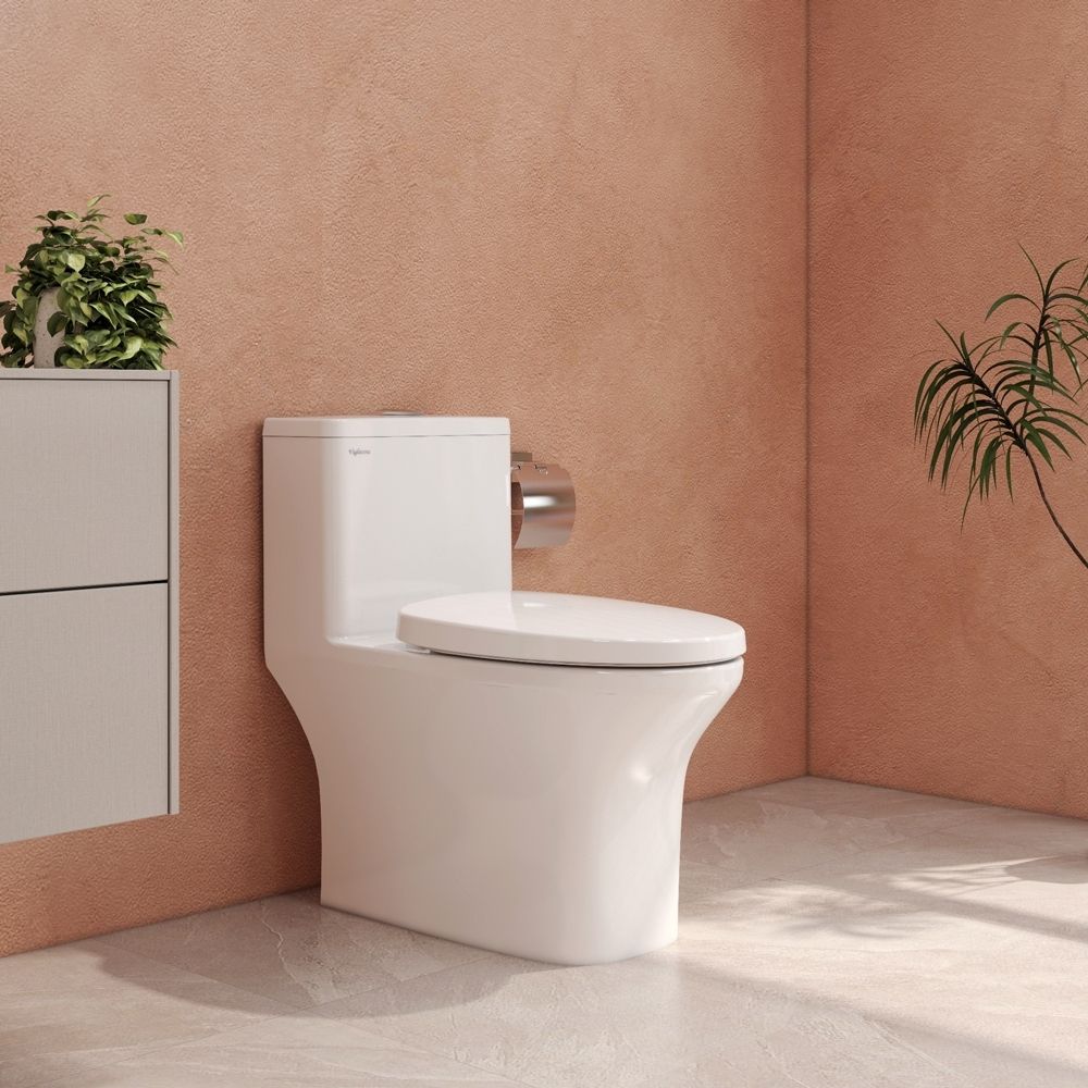 Bồn cầu 1 khối Viglacera V72-CAU nắp êm (+ vòi xịt VG826) - 14