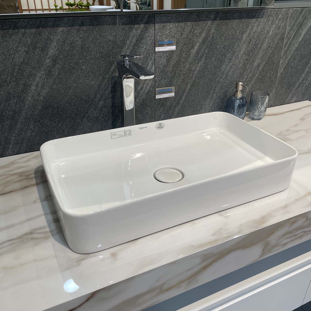 Chậu lavabo đặt bàn Viglacera CM01 - 8