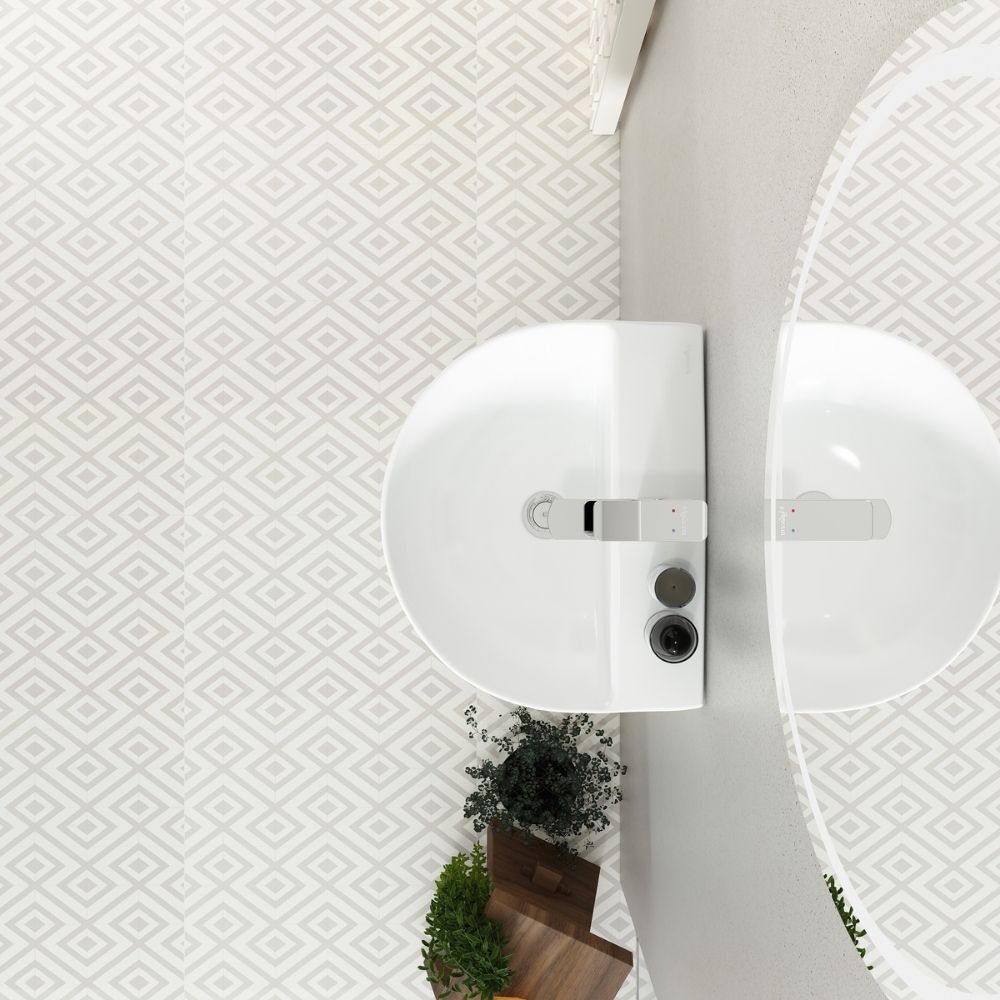 Chậu rửa lavabo treo tường Viglacera V37 chân lửng - 6