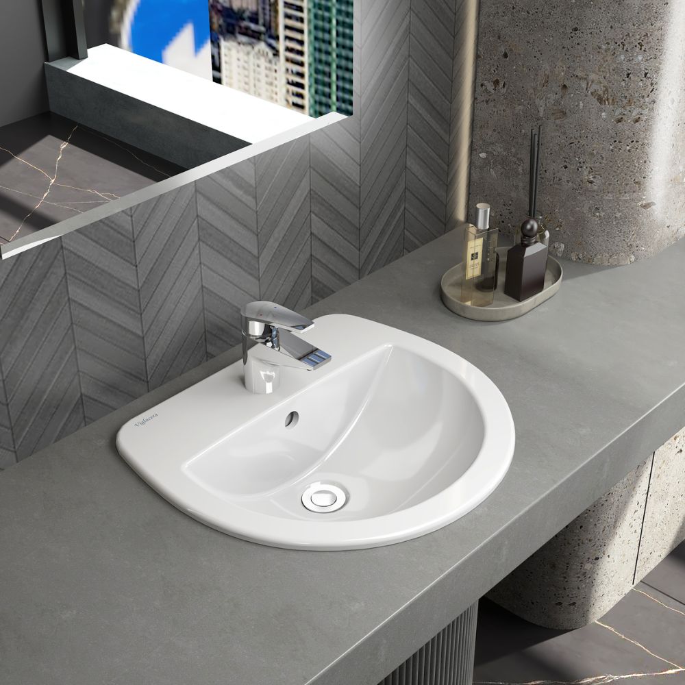 Chậu rửa lavabo bán dương bàn Viglacera CD12 - 4